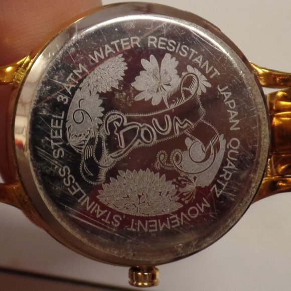 Boum Golftone Orange Face Watch 8" Pre Owned Condi - Picture 2 of 11